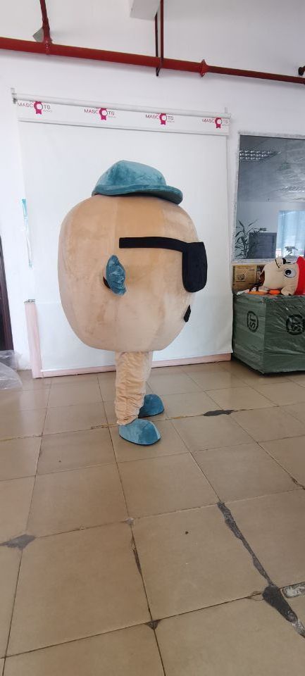 2023 Custom plant mascot costumes designs customized light blue hat potato mascot costumes for kids party