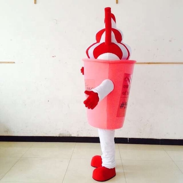 New design custom made frozen yogurt cup mascot costume for advertising show