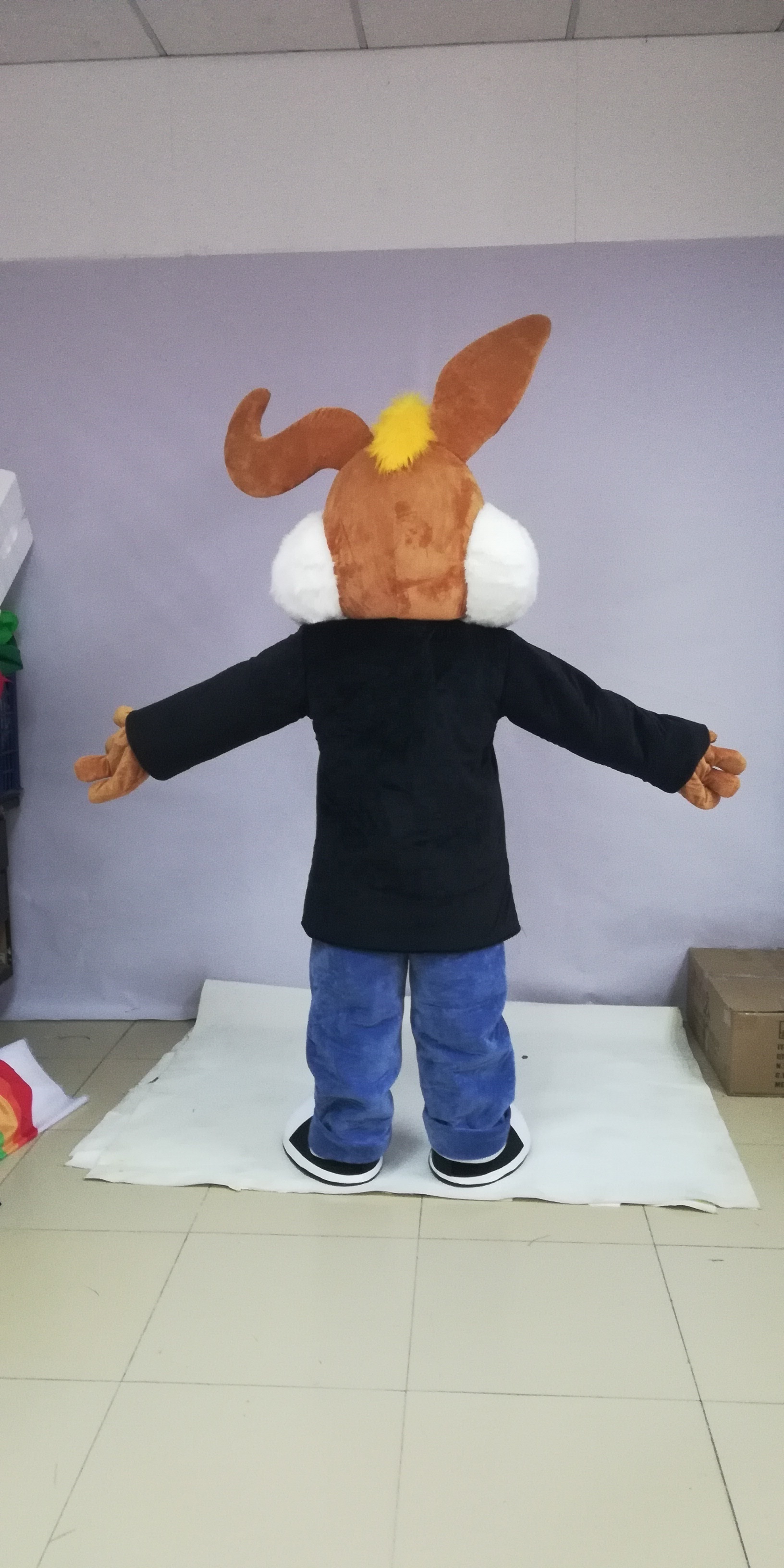 factory direct sale black suit rabbit mascot costume custom rabbit costume mascot for sale