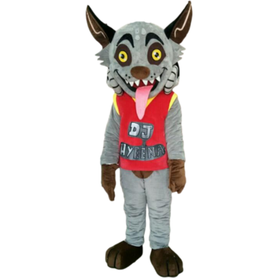 Quality plush animal character DJ hyena custom mascot costumes