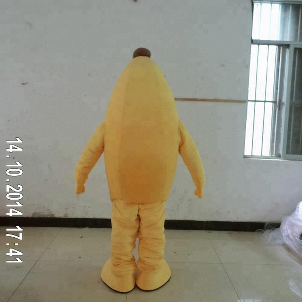 Professional manufacturer made yellow banana character cartoon mascot costumes customize banana character mascot costumes design