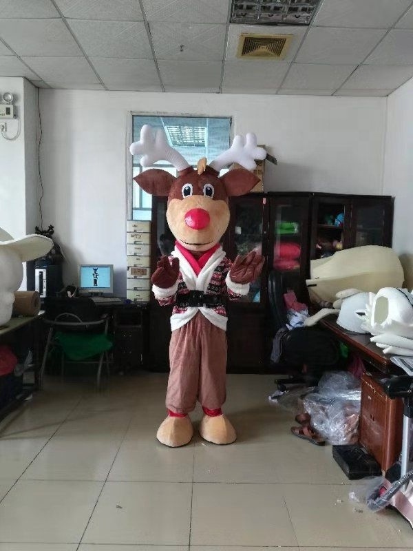 2024 Custom made moose mascot costume for Christmas,customized deer cartoon mascot costume for adults