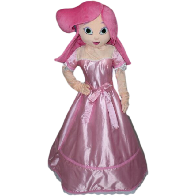 Popular Custom adult pink dress princess mascot customize pink dress princess costume custom princess mascot costumes