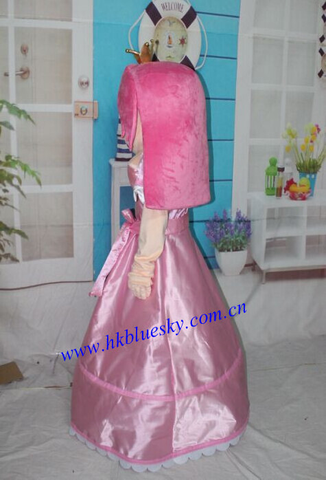 Popular Custom adult pink dress princess mascot customize pink dress princess costume custom princess mascot costumes