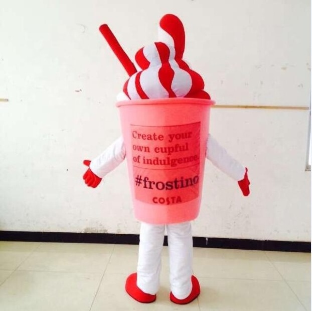 New design custom made frozen yogurt cup mascot costume for advertising show