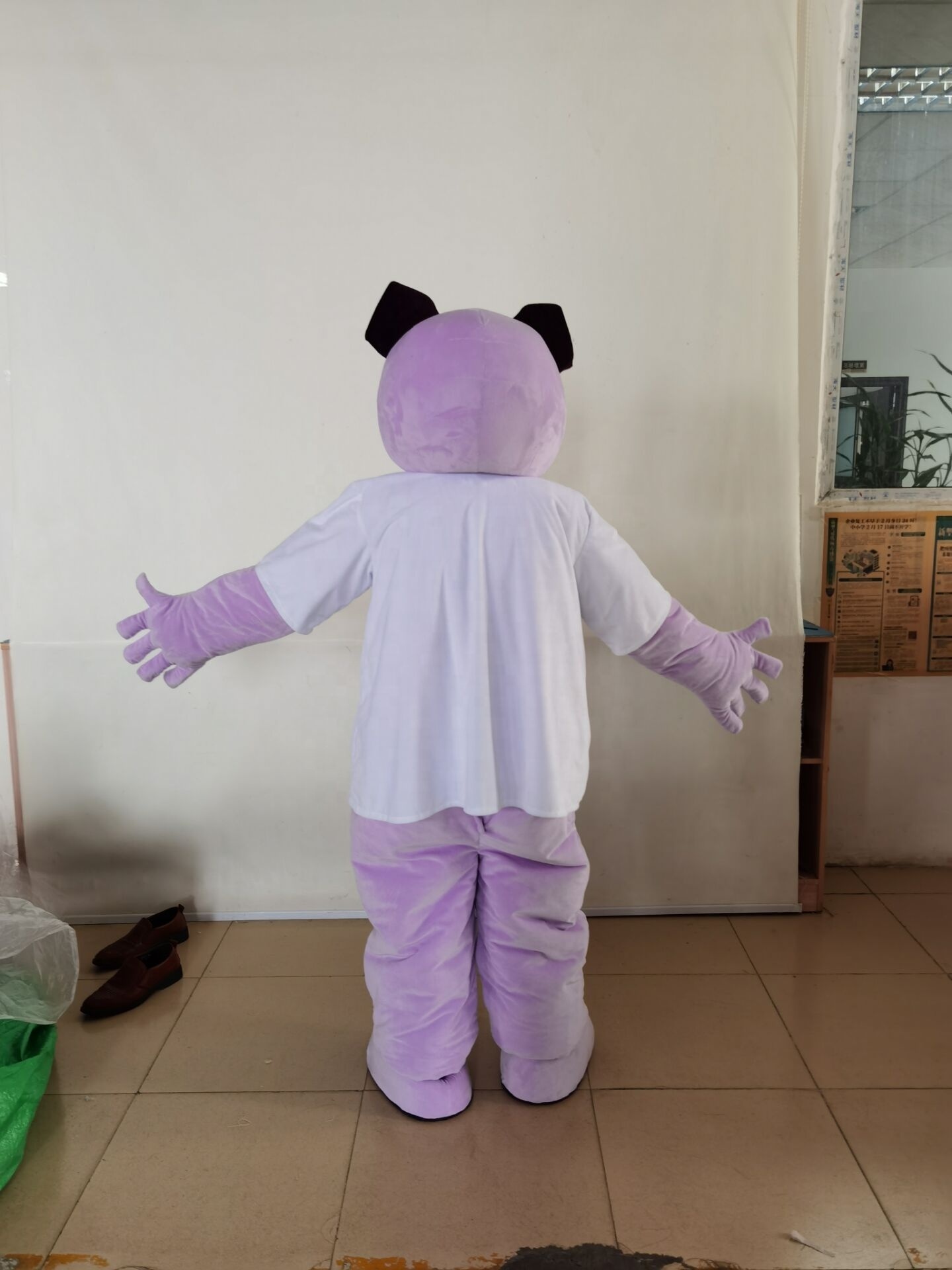 New design custom panda mascot custom made purple panda mascot costumes for sale