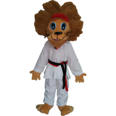 Custom cosplay cartoon mascot costumes adult character fur taekwondo lion mascot costumes for sale