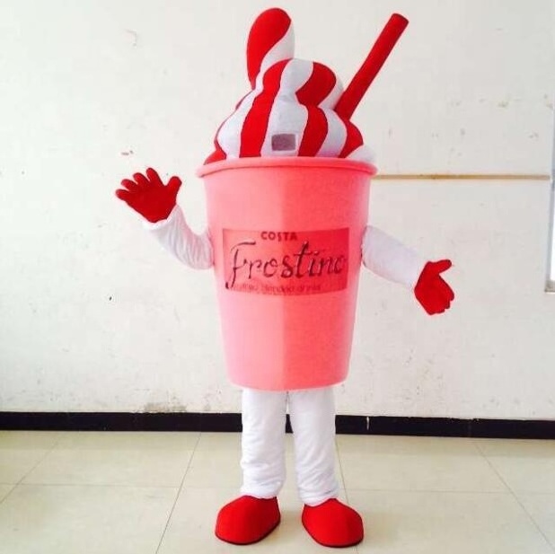 New design custom made frozen yogurt cup mascot costume for advertising show