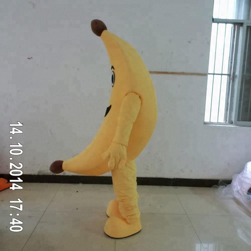 Professional manufacturer made yellow banana character cartoon mascot costumes customize banana character mascot costumes design