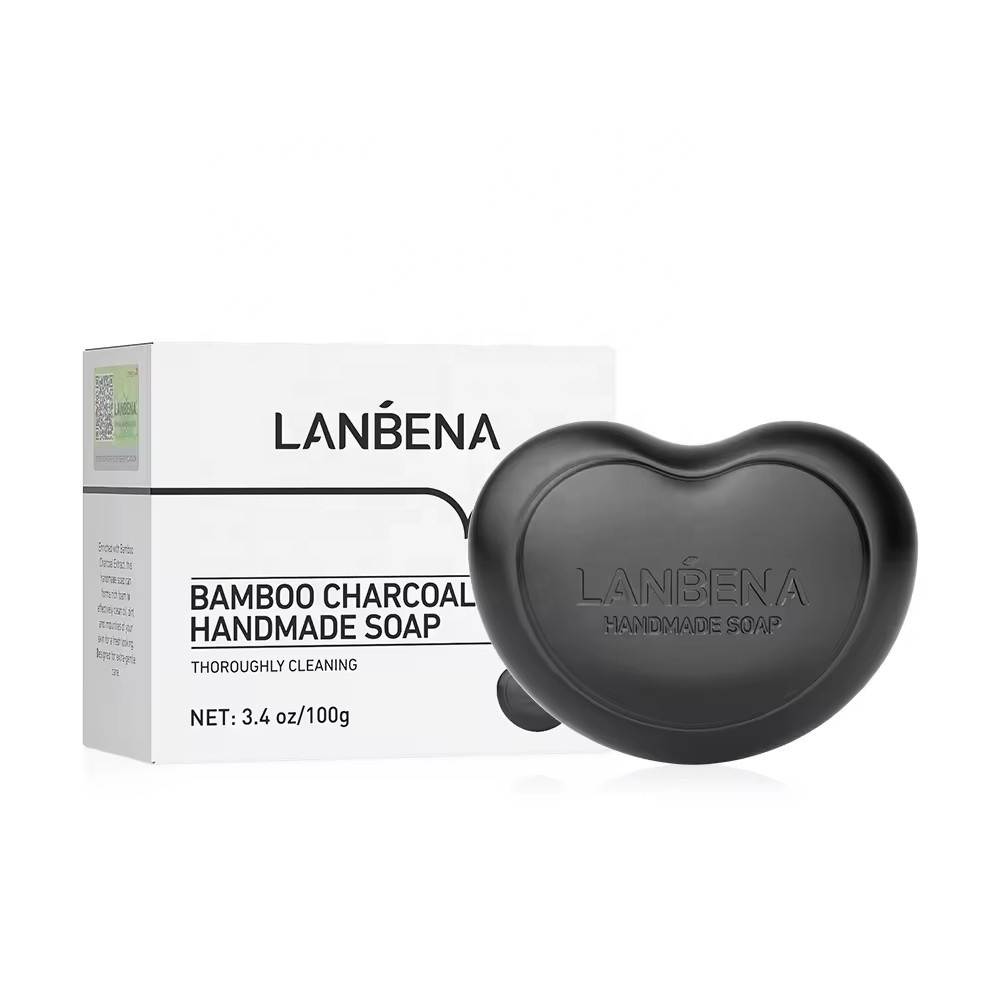 LANBENA Bamboo charcoal cleaning handmade soap oil control soap for face