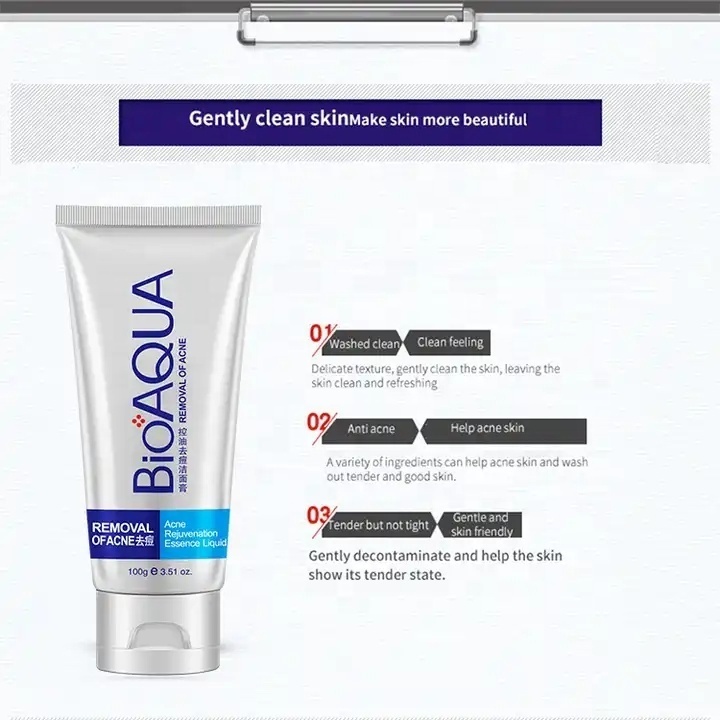 BioAQUA Acne rejuvenation essence face wash cream oil control removal acne facial cleanser