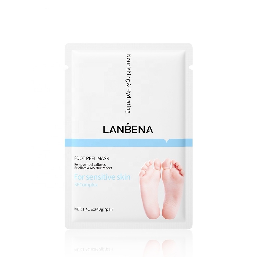 LANBENA foot peel mask exfoliating peel off calluses dead skin foot mask socks