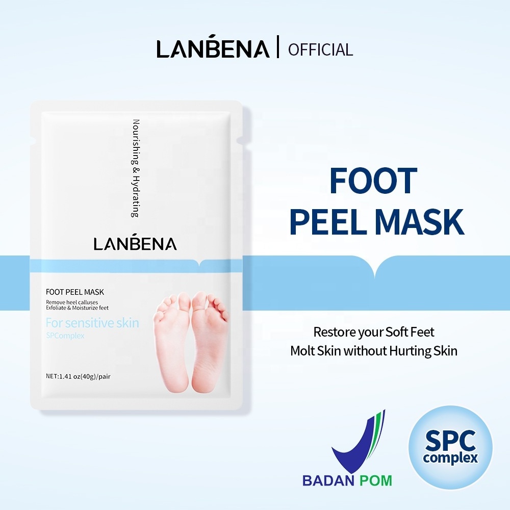 LANBENA foot peel mask exfoliating peel off calluses dead skin foot mask socks