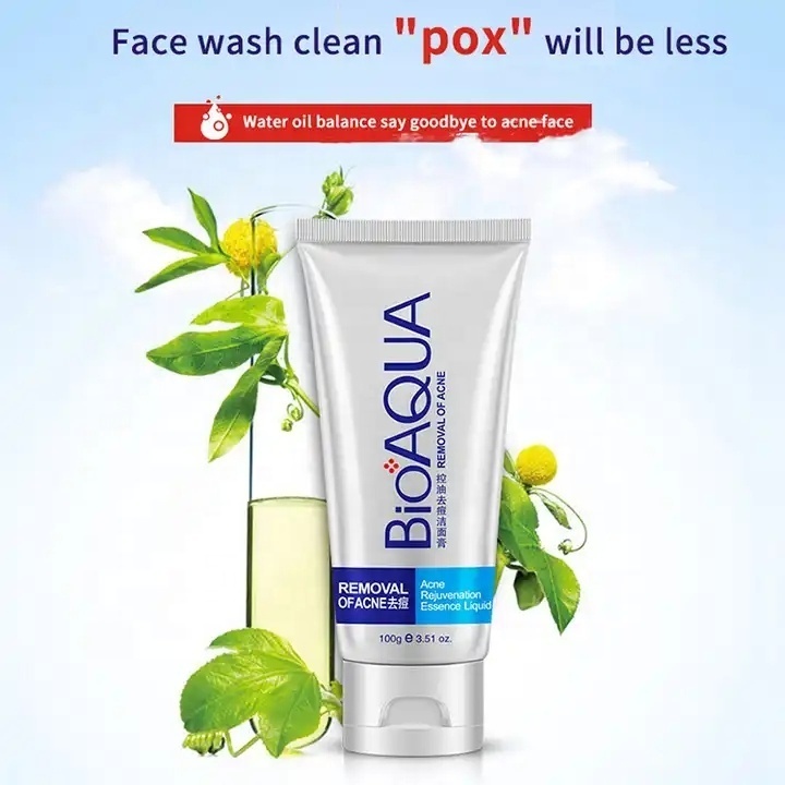 BioAQUA Acne rejuvenation essence face wash cream oil control removal acne facial cleanser