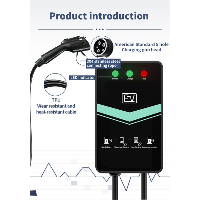 Industry leader electric motor power 7KW bluetooth control charging piles for car automobile accessories charging pile station