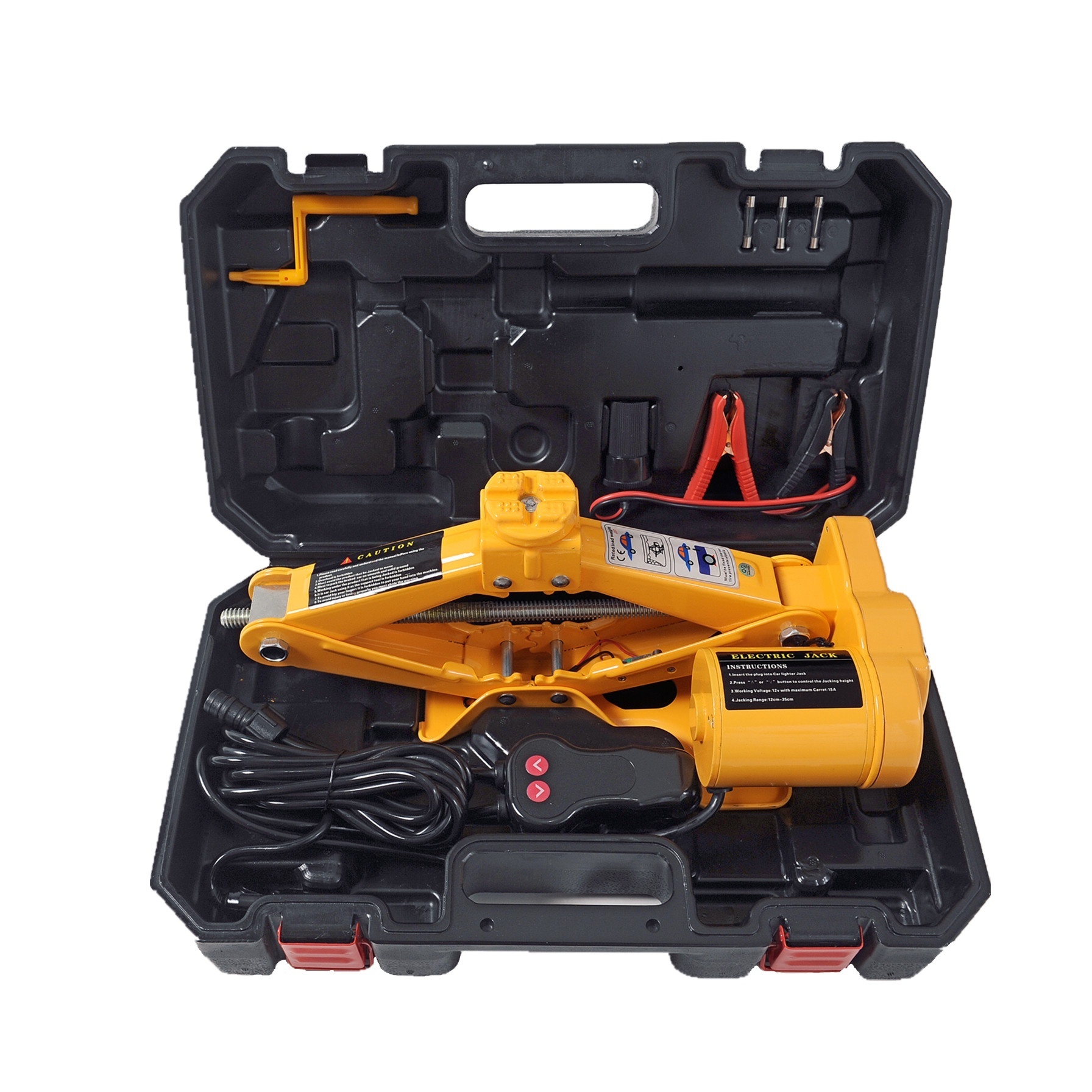 Professional tyre changing tools necessary for emergency car jack brands high cost performance rated power 100W car jack