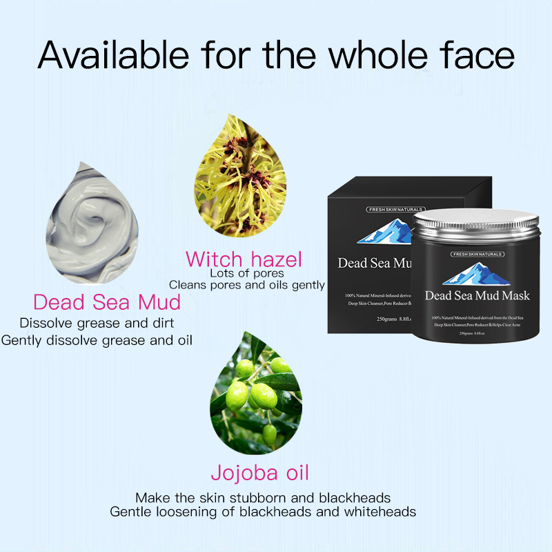 Private Label Skin Care Dead Sea mud hydrating and moisturizing cleaning skin Production manufacturer