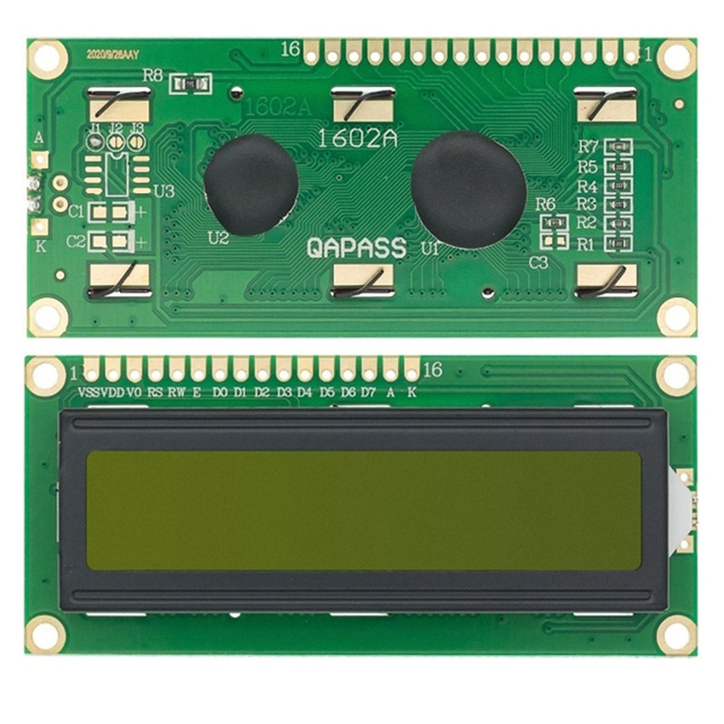 LCD 1602 16X2 Character LCD Display Module Yellow Green Backlight Screen Module LCD1602 with I2C