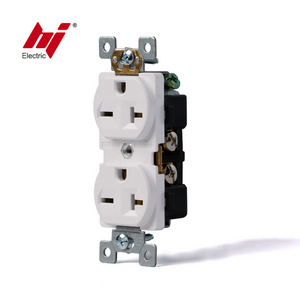 Industrial Grade Duplex US Straight Blade Receptacle 20amp 250V NEMA 6-20R Socket Outlet