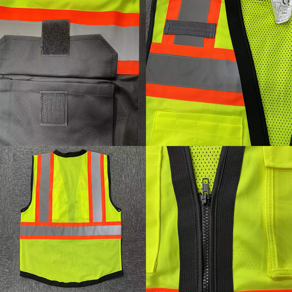 S-5XL Reflective Safety Clothing Reflective Vest,Construction High Visibility Hi Vis Work Security Reflector Safety Vest