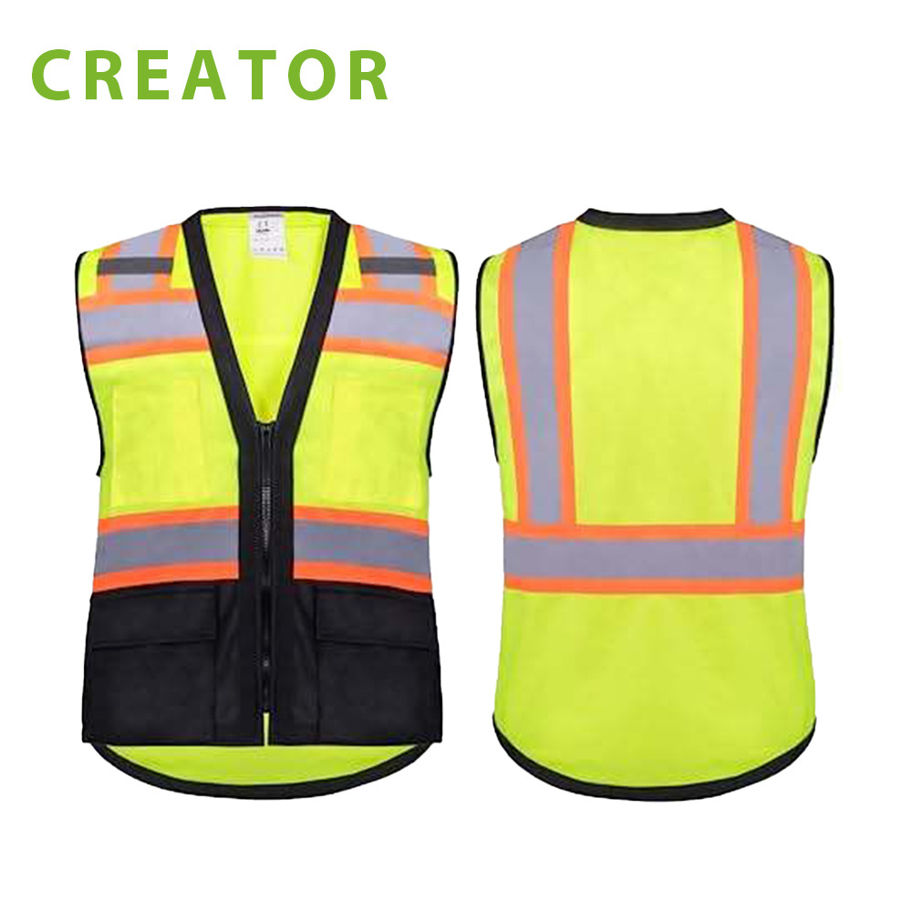 High Visibility Security Reflective Clothing for running Polyester hi viz Work Road Construction Reflective Vest with logo