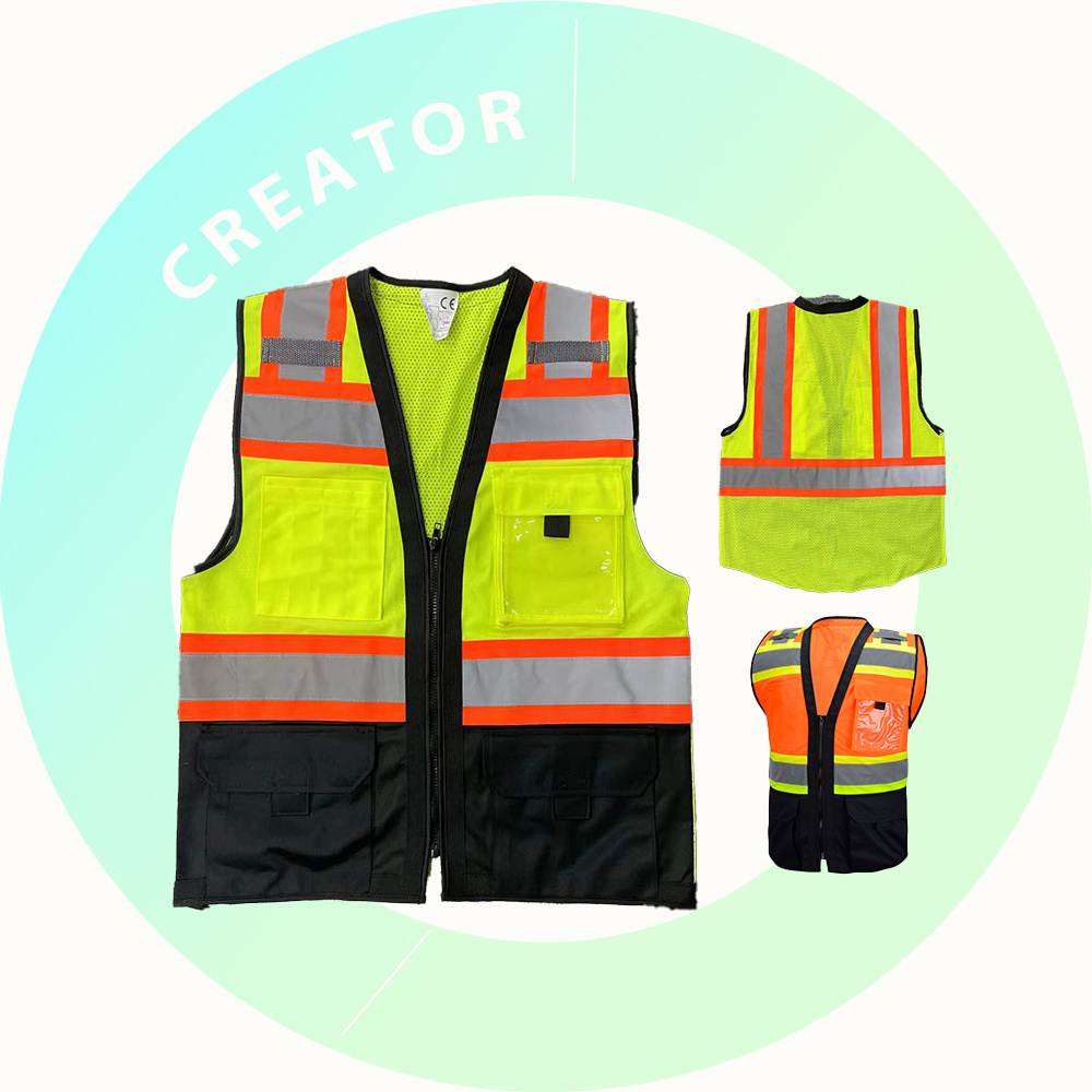 S-5XL Reflective Safety Clothing Reflective Vest,Construction High Visibility Hi Vis Work Security Reflector Safety Vest