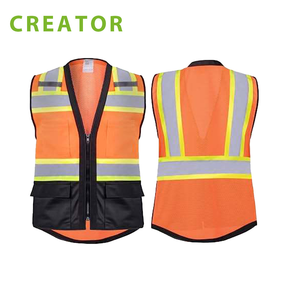 High Visibility Security Reflective Clothing for running Polyester hi viz Work Road Construction Reflective Vest with logo