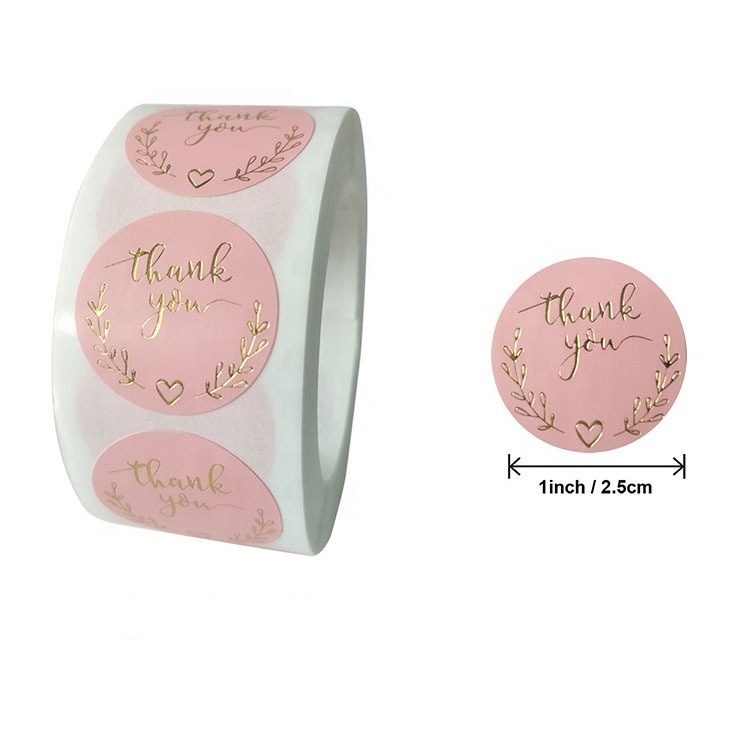 Hot Sales Custom Printed White Art Paper Adhesive Thank You Stickers for Small  Business