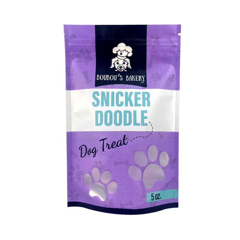 Custom printed logo plastic mylar bags smell proof pet cat dog treats dog food pet cookie stand up pouch with window