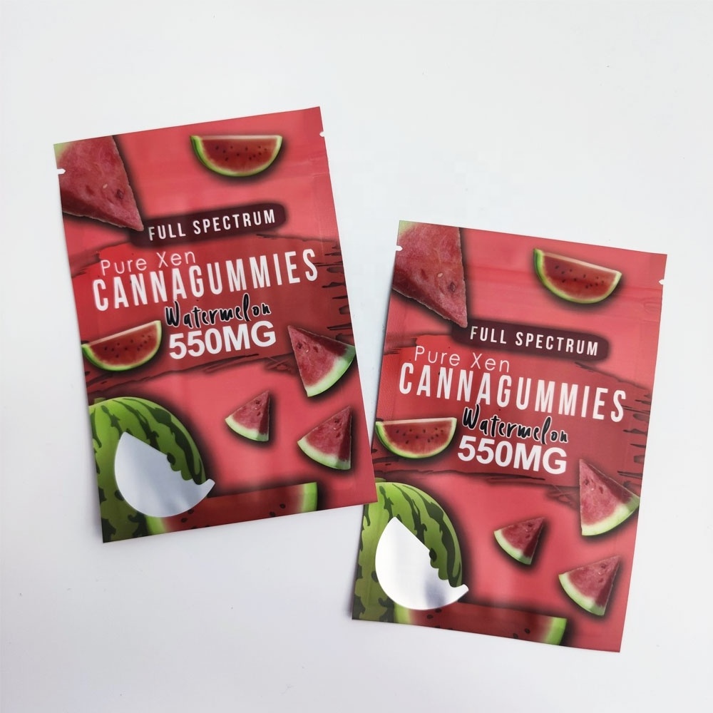 custom printed aluminum foil 3 side seal sachet mushroom chocolate bar lollipop edible packaging ziplock mylar bag