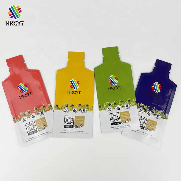 Custom Mylar bags special shaped pouch aluminum foil lined with reusable waterproof juice cosmetic liquid packaging