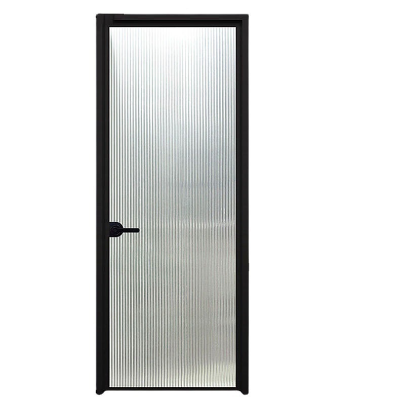 Tempered Glass Aluminum Bifold  Framed French Front Steel Swing Door Upvc Bathroom Shower Door