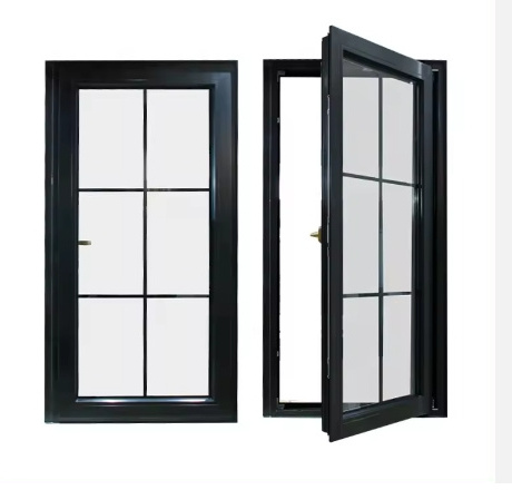 Arched White Aluminum Frame Tempered Glass Inswing Open Style French Casement Window For Home Office