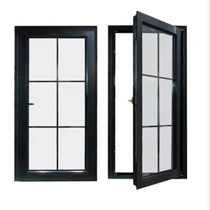 Arched White Aluminum Frame Tempered Glass Inswing Open Style French Casement Window For Home Office