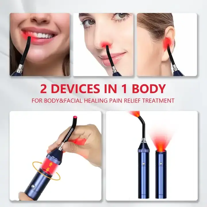 2024 Red light therapy pen 5 led handheld flashlight rechargeable pulse red light therapy torch for oral using