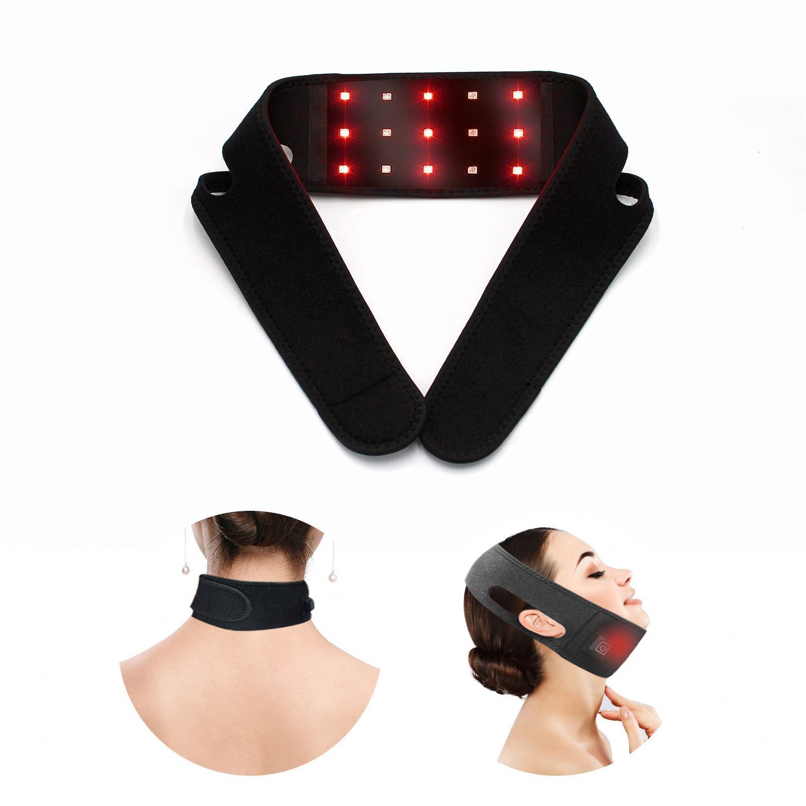 Infrared Red Light Therapy Chin Strip 660nm LED Red Light 850nm Near-Infrared Light Flexible Chin Strap