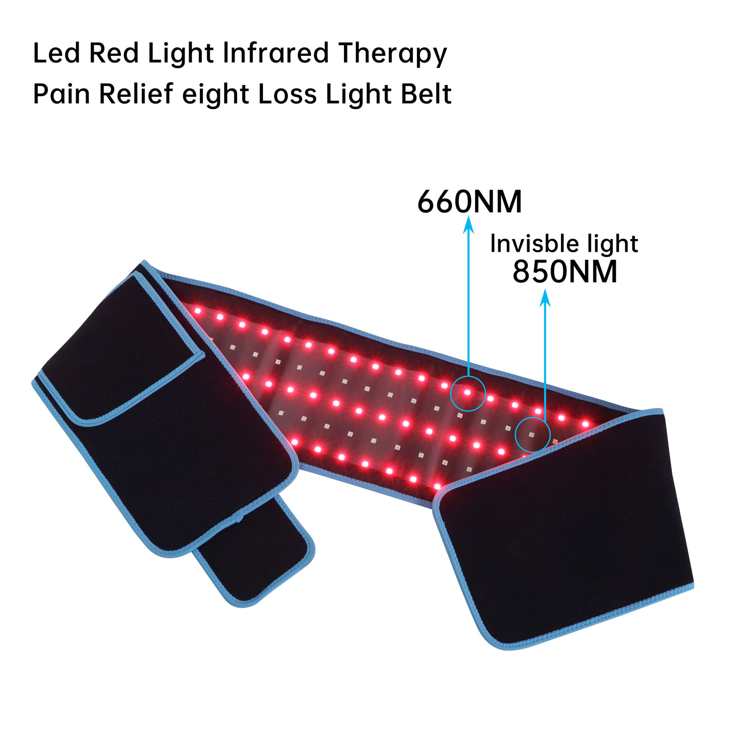 Weight Loss Products 126 Led Lights Wrap Infrared Therapy Light Belt Pad Ems Pain Relief 660Nm 850Nm Led Red Light Therapy Belt