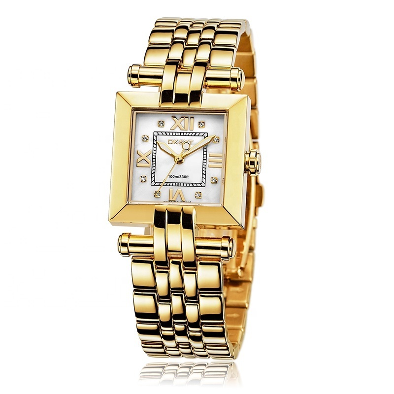 shenzhen dualtime ladies stainless steel case quartz movement watch for women stainless watch bracelet