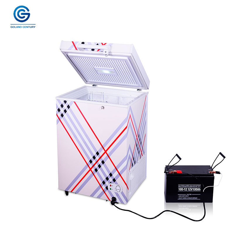 GCSOAR DC refrigerator Stripe design Portable Mini 350L 175L eletronic control 12v 24v Solar Deep DC Freezer ice cream machine