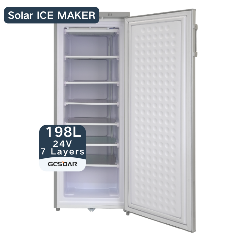 GCSOAR 198L DC 24v Solar ICE MAKER Freezer Room China Wholesale Electric Battery Operated Household Use Refrigerant