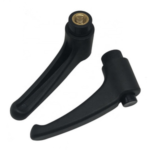 Female Black Nylon Clamping Lever brass insert Adjustable handle