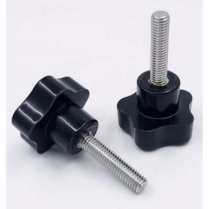 Made in China 304 stainless steel Thread rod Male Lobe knob brass insert Female knob Factory price handle knobs