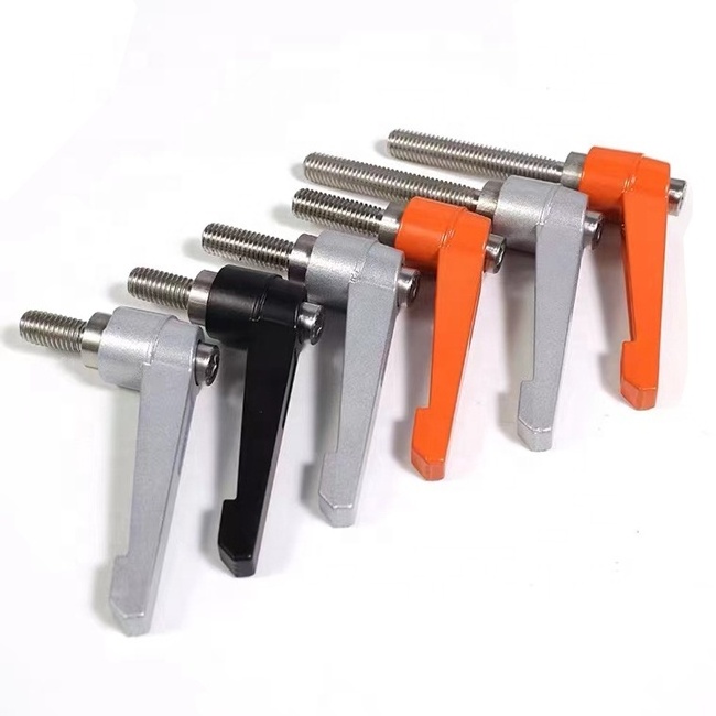 Black Orange Female and Male  Adjustable handle Clamping lever 304 stainless steel Clamp knob