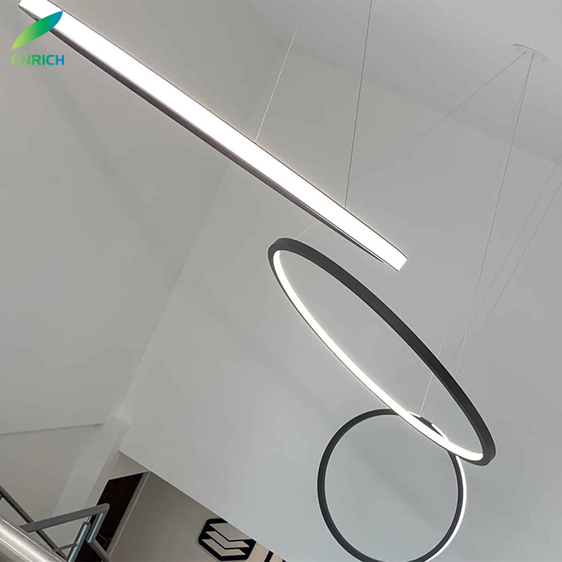 High Quality Aluminum Matt Inward Ring LED pendant light Triac Dimmable for restaurant cafe kitchen home