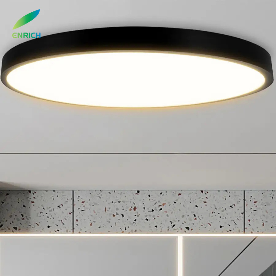 IP44 24W 3000K/4000K/6500K LED Flush Mount Ceiling Light Fixtures Adjustable Slim Dimmable Ceiling Lamps Modern Round Flat Light