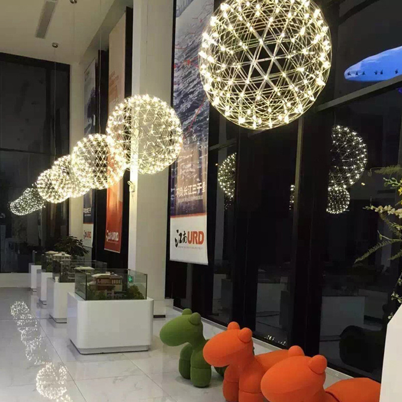 Modern Spark Ball Firework stare Led Pendant Light Party Restaurant Decoration Ball Pendant lamp for Living Room Light Fixture