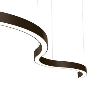 Suspended/surface ceiling mounting S curved led light for projects with factory direct price