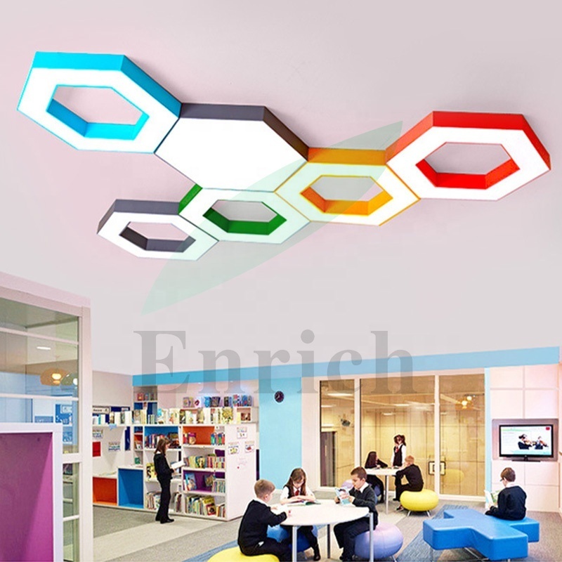 6500k Hexagonal Garage Led Light Honeycomb Ceiling Light Grid Led Light Garage For Detailing Workshop Home Decoration