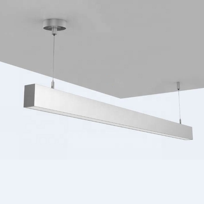 Modern Linear Pendant Lights Minimalist LED Long Strip Lighting For Dining Table Office Room Cord Hanging Lamp Lustre