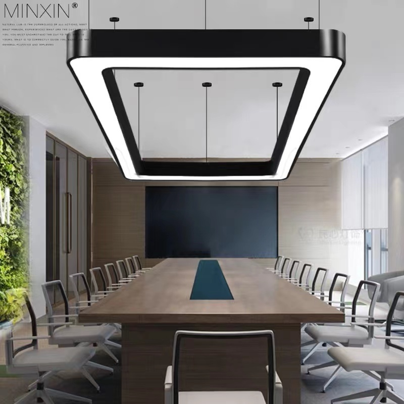 Modern Rectangle Led Pendant Light for Dining Living Room Center Table Kitchen Bedroom Minimalist Decor Hanging Lamp Fixture